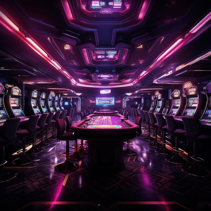 Meja roulette neon untuk pengguna dewasa